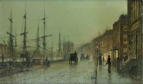 Image sur toile Quai de Glasgow par Grimshaw art tableau 60x90cm