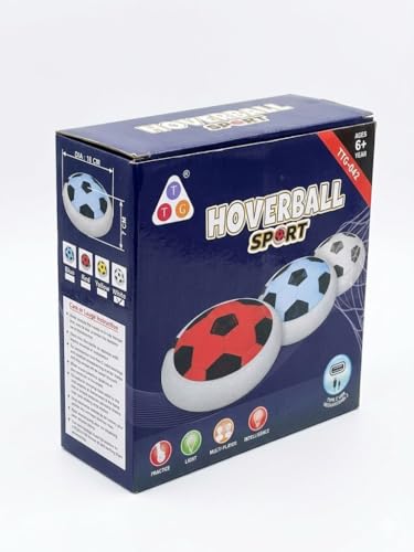 Image of Hover Football for Kids | Rechargeable LED Air Power Soccer Disc | Indoor Floating Football Toy with Soft Foam Bumper (Yellow)