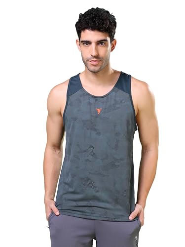 Image of TECHNOSPORT Mens Crew Neck Gym Vest