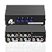 Produktbild SIENOC 4-Wege AV Switch 4 in 1 heraus Audio Video L/R RCA Selector Switch Box Splitter Schwarz für DVD STB Spielkonsolen