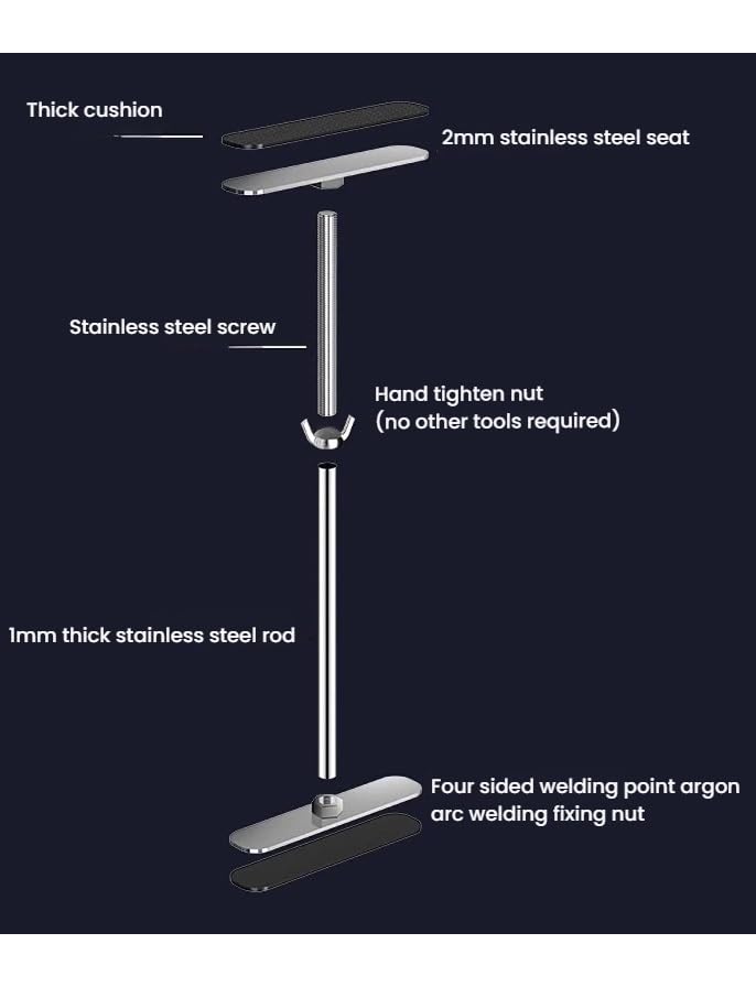 Supports de réparation d'évier de cuisine réglables sous plan 47-68 cm