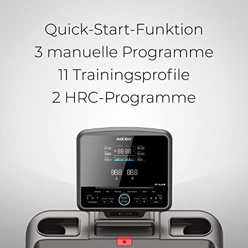Foto von MAXXUS Laufband RunMaxx 7.1 - Klappbar, Elektrisch, mit LCD Display, Bluetooth App Steuerung, 12 Programme, Lauffläche 130 x 46cm, bis 18 km/h, Puls - Heimtrainer, Fitnessgerät für Zuhause, Treadmill