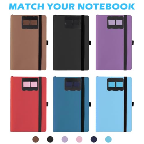 Image of Tyqour 6Pcs Pen Loop Holder for Notebook, Self Adhesive Double Journal Pen Holder Clip, Elastic Leather Design Pencil Loop for Notebooks Clipboard Journal Calendar Planner Stylus Pens Accessories