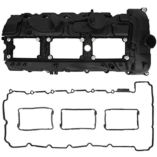 Image of Engine Valve Cover with Gasket Bolts Kit & Oil Cap fits BMW 135i 335i 535i GT xDrive 2011-2019 X3 X4 X5 X6 640i 740i 740Li 3.0L 2010-2019