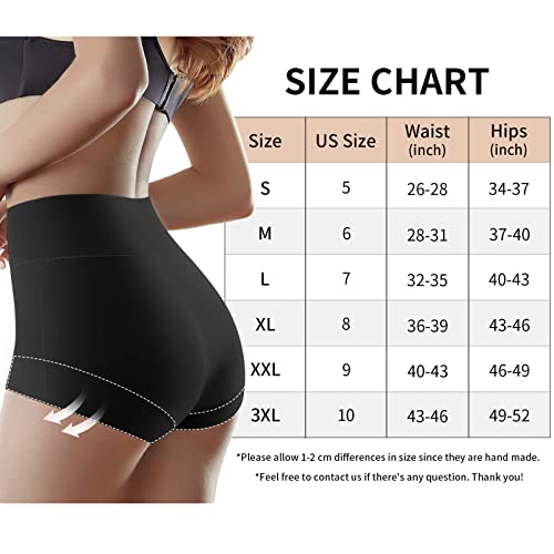 Miotan Boy Shorts Underwear For Women High Waisted Cotton Panties Stretch Boxer Briefs 4 Pack #TOP5