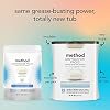 Method Dishwasher Detergent Packs, Fragrance Free + Clear, Dishwashing Rinse Aid to Lift Tough Grease and Stains, 30 Dishwasher Tabs per Package, (Pack of 4)