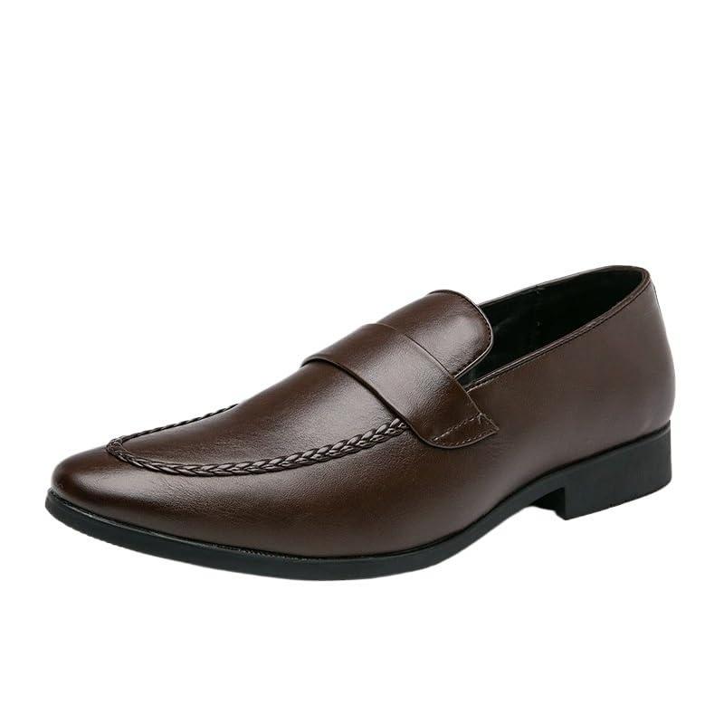 Loafers Shoes Round Toe Bit Suede Upper Flat Heel Wear Slip-on Men