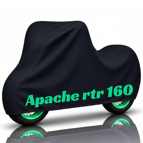 Image of Puroma-Pro Heavy Duty Waterproof Bike Cover Compatible for Apache RTR 160 Bikes - Outdoor Motorcycle Cover Windproof Buckle, UV Protection & Dust Resistant Full Body Cover