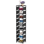 esonstyle 10 Tier Shoe Rack for 10 Pairs Space Saving Shoe Rack for Entryway, Living Room, Bedroom