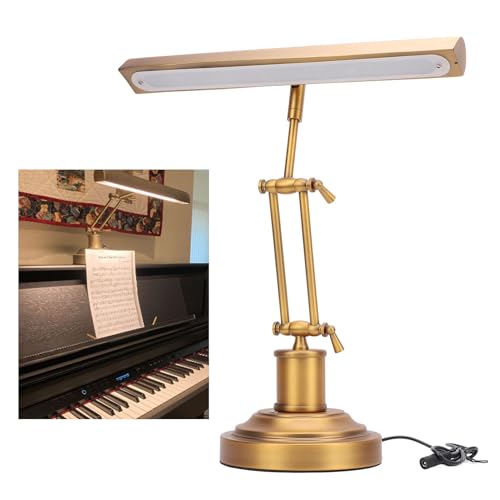 Super Bright Music Stand Light, Musicians Piano Light 3000K to 6000K 3 Color, 85 CRI 12W Piano Lamp for Sheet Music Piano Voilin Orchestra Podium, Touch Control (US Plug)