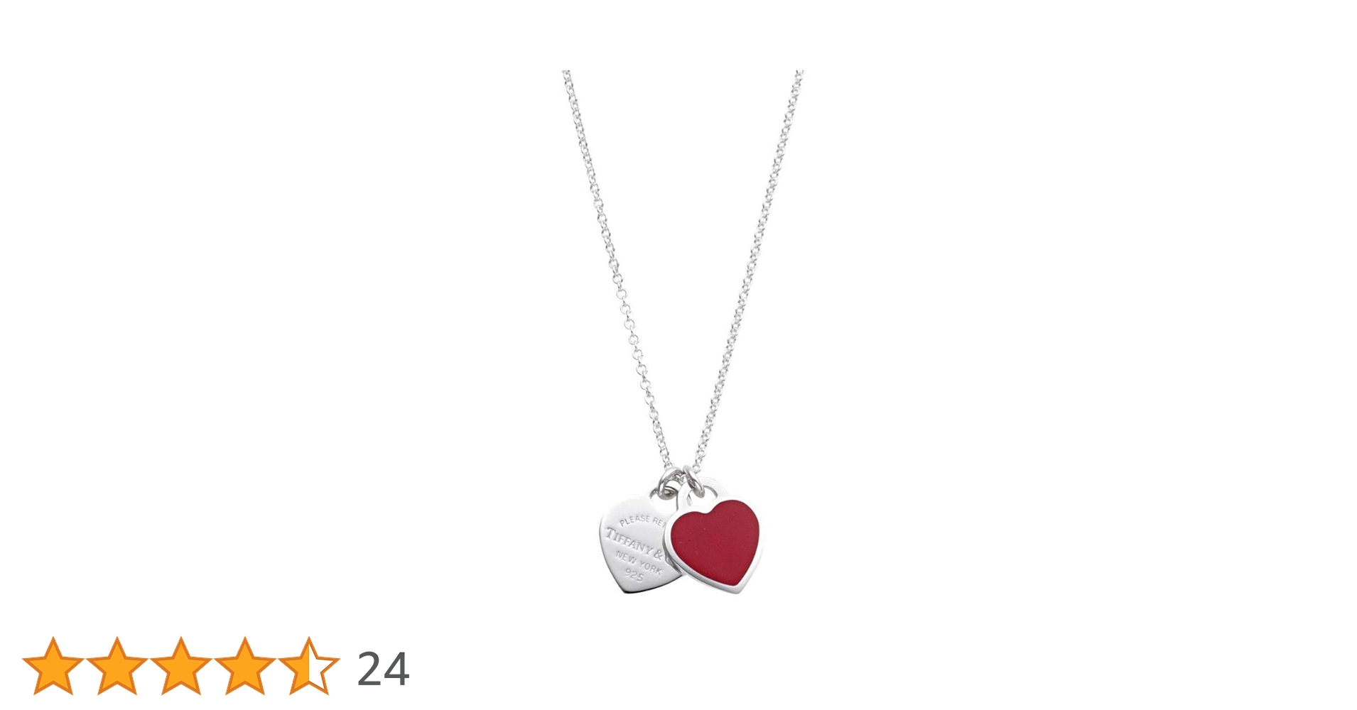 TIFFANY&Co. ティファニー レッド ダブル ハート タグ ペンダント TIFFANY&Co. ティファニー ネックレス TIFFANY＆Co. ミニ ダブル