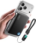 INIU Compact Power Bank for MagSafe, 10000mAh Qi2.2 Certified 25W Wireless & 45W USB C Fast Charging Portable Charger, Magnetic Phone Essential Battery Pack, Flight-Safe Travel for iPhone 17-12 Series
