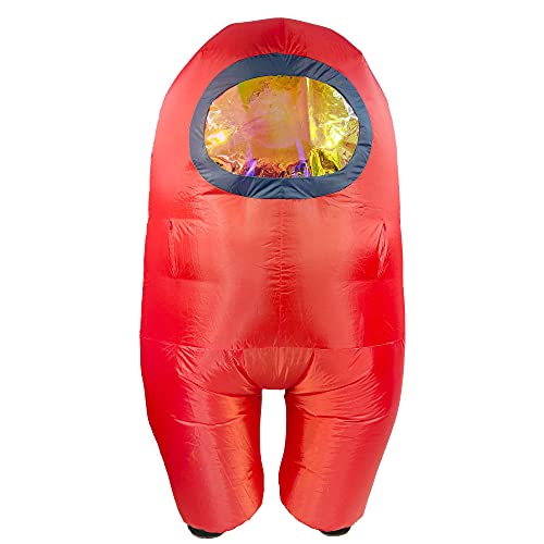 Officially Licenced Among Us Inflatable Costume Impostor Crewmate Kids & Adult (Red,...