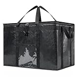 NZ Home XXXL kommerzielle Lebensmittel-Liefertasche, isolierte Lebensmitteltasche, ideal für professionelle Lebensmittel- und Lebensmittel-Lieferung, YKK-Doppelreißverschluss (XXXL 1 Pack)
