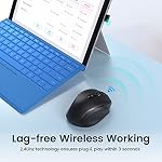 Wireless Mouse, 2.4G Computer Mouse Wireless 6 Buttons, 2400DPI USB Mouse for Laptop, PC, Chromebook, MacBook, Black