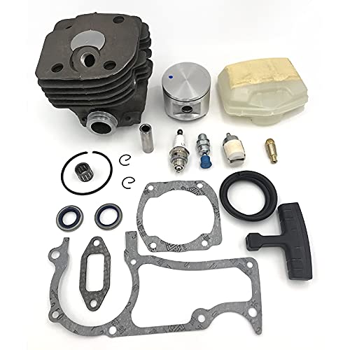Conjunto de pistón de cilindro de 48MM, filtro de aire, junta de manguera de combustible, Kit de bujía for motor de motosierra HU-SQ-VA-RN-A 365 362 Accesorios para herramientas eléctricas de jardín