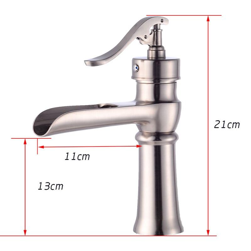 Grifo de lavabo monomando negro que evita salpicaduras en la encimera 2