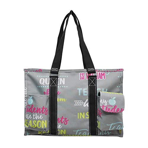 NGIL All Purpose Organizer Medium Utility Tote Bag 2019 Collection (Teacher Black)