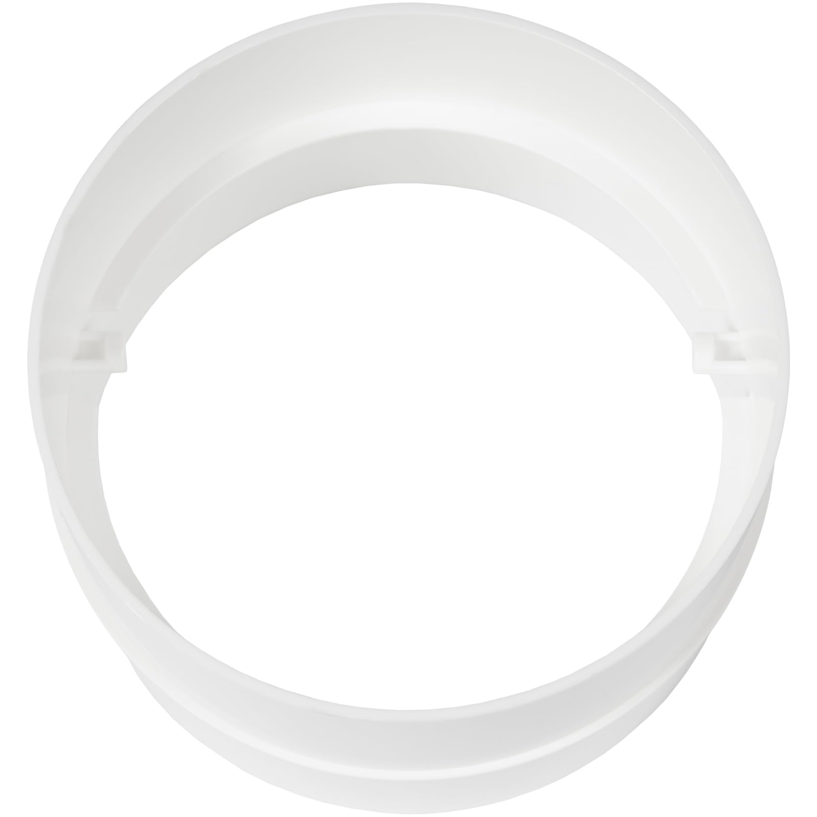 Repa Market Paquete de 2 conectores de tubo de 125 mm para manguera de aire, redondos, flexibles, para conectar tuberías, blanco