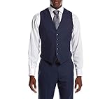 Perry Ellis mens Slim Fit Separate (Blazer, Pant, and Vest) business suit vests, Blue Vest, X-Large US