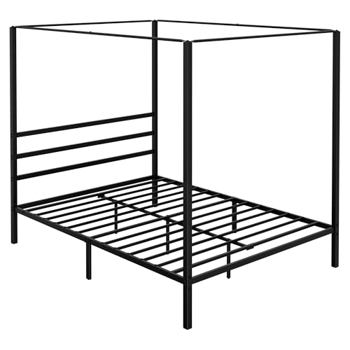 Super Deal SDBF8497 Metal Canopy Bed Frame Queen Size Four Poster Bedframe thumb #6