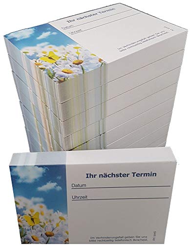 10 Terminblöcke mini mit je 100 Blatt, 1000 Terminzettel tzm5 Natur Wiese Cover