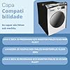 CAPA PARA LAVADORA PHILCO 10KG PLR10B TRANSPARENTE (PRETO) #3