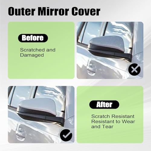 NLQR Right Passenger Side Mirror Cover Cap Pearl White Compatible with Toyota 4Runner 2013-2023, for RAV4 2013-2015, for RAV4 HV 2016, Door Rear View Mirror Outer Housing Shell, Replace 87915-42160-A0 by NLQR - Used condition - Image 5