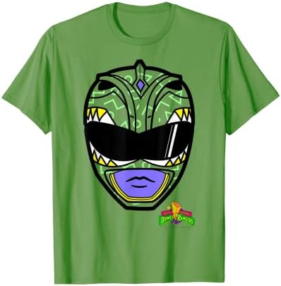 Power Rangers Green Ranger Retro Print Big Face T-Shirt