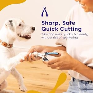 Dudi Pet Cat Nail Clipper for Indoor Cats with Razor Sharp Blade and Quick Safety Sensor to Avoid Overcutting - Professional Quality Easy to Use Dog Nail Trimmers for Small Breed with Dog Nail File