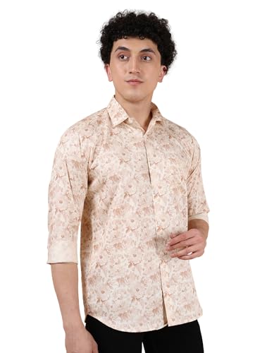 Image of Regular Fit Cotton Printed Casual Shirts for Men