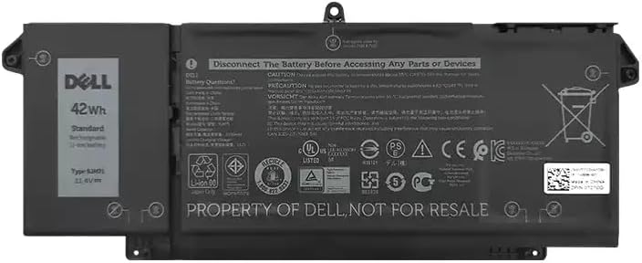 DELL 9JM71 11.4V 42Wh for Dell Latitude 5320/5320 2-in-1, Latitude 7320/7320 2-in-1,Latitude 7420/7420 2-in-1,Latitude 7520 Series, P/N0TN2GY TN2GY 9JM71 4M1JN 1PP63 HDGJ8 MHR4G P133G P134G P135G