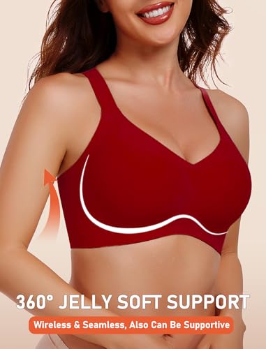 Image of Gailife Womens Wireless Push Up Bras for Women No Underwire Seamless Full Coverage Supportive T Shirt Everyday Bras