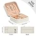 Custom Narcissus Jewelry Box Mini Personalized Travel Jewelry Case PU Leather Travel Jewelry Organizer Boxes Jewelry Holder for Rings Earrings Pendants Necklaces Girls
