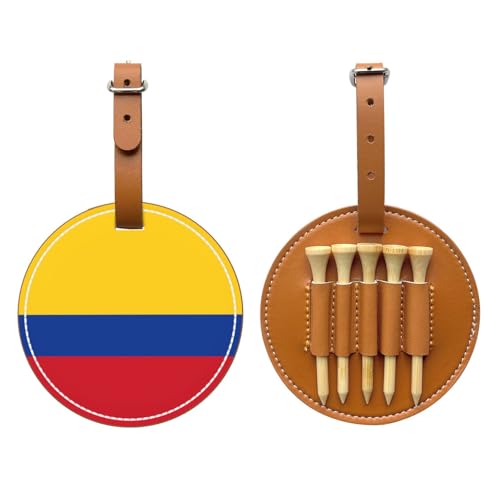 WXXWXD Flag of Colombia Printed Golf Tee Storage Bag - Portable Storage, Easily Organize Tees