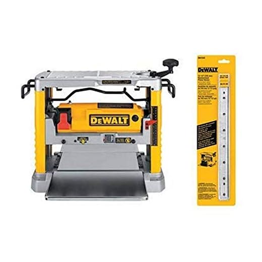 DEWALT DW734 15 Amp 12-1/2-Inch Single Speed Benchtop Planer with DEWALT DW7342 Replaceable Knives for DW734