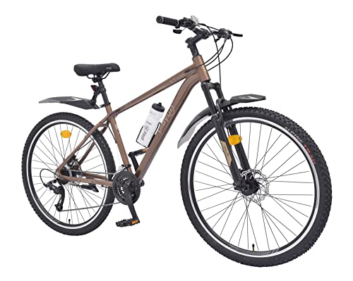 Image of playR Atom 29 Inch Alloy - 21 Speed Bicycle - Front Wheel Shock Abs, Front & Rear Disc Brakes, Durable Bike, Heavy Duty City & Outdoor Cycle for Men & Women All Season