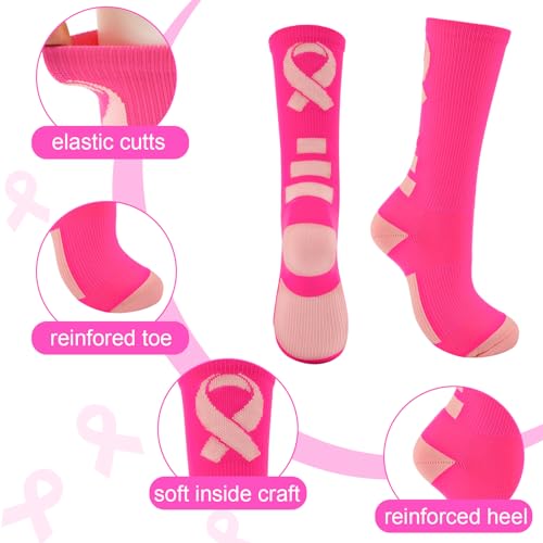 Breast Cancer Awareness Football Socks - Pink Sports Socks for Women & Men - Breast Cancer Gifts2