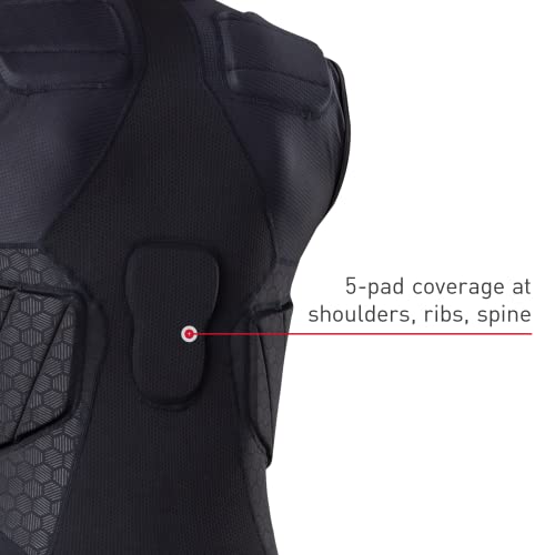 McDavid Rival Integrated 5-Pad Shirt, Comfort & Protection from Hard Objects, Lightweight & Breathable, Great for Football & Lacrosse (Adult) Grey by McDavid - Image 5