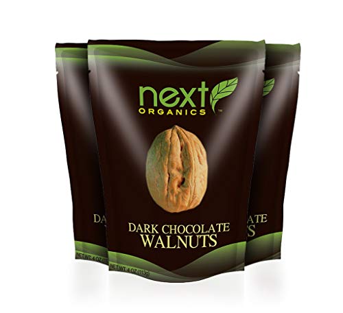 Next Organic Walnuts Dark Chocolate Covered, 3-Ounce (Pack of 3)