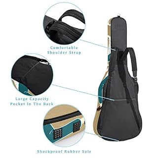 Housse de transport étanche pour guitare avec bandoulière réglable Motif roses, Multicolore 06, 42.9×16.9×4.7 in… - Les Beatles, Paul McCartney, John Lennon, RIngo Starr, George Harrison Housse de transport étanche pour guitare avec bandoulière réglable Motif roses, Multicolore 06, 42.9x16.9x4.7 in… – Image 3