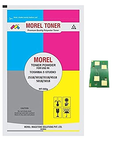 MOREL T 5018 Toner Powder (500G) with Toner CHIP for USE in Toshiba E-Studio 2518 3018 3518 4518 5018 3018 Copier