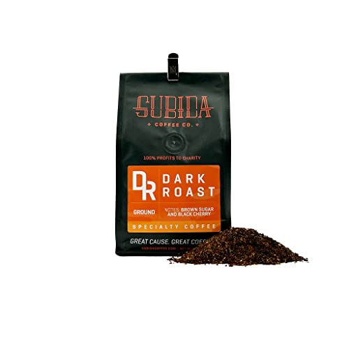 SUBIDA COFFEE Honduran Dark Roast Ground Coffee | Arabica Single Origin farmed from Honduras | Notes of Brown Sugar and Black Cherry | Supports Agriscience Education (12oz bag)