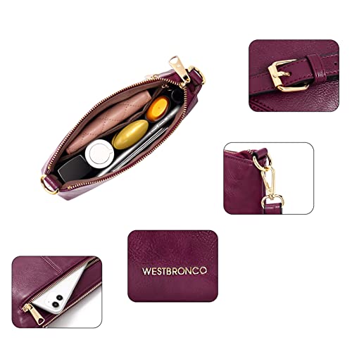 Image of WESTBRONCO Crossbody Bag for Women Vegan Leather Wallet Purses Satchel Shoulder Bags Small Size