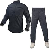 Tactical Military Camo BDU Uniform Set for Men Combat Shirt & Pants Ripstop Apparel for Outdoor Hunting Airsoft Paintball