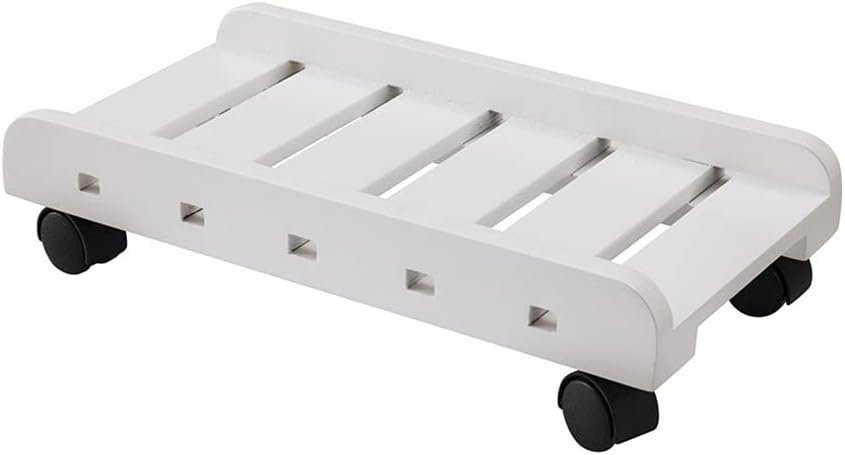 CPU stand CPU bracket desktop host wooden base bracket pulley rack bracket PC bracket suitable for most PC computer tower stands (color: B, size: 7.87in)