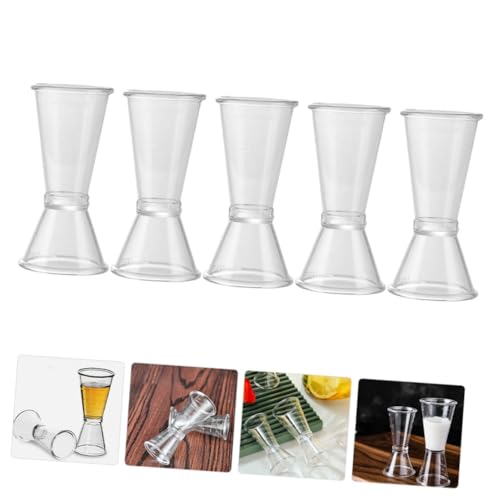 Tazas medidoras para cócteles que evitan manchas, set de 6 piezas plásticas con mango largo 4
