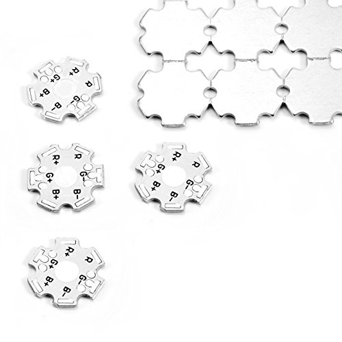 Image of CHANZON 25pcs 1W 3W 5W LED Heat Sink (6 pin White) Aluminum Base Plate