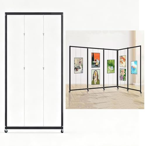 AKOGG Expositores De Pie con Ruedas,Panel De Exhibición Independiente,Soporte For Carteles,Caballete,Estante De Exhibición,Información Publicitario(3pcs,120 * 220cm)