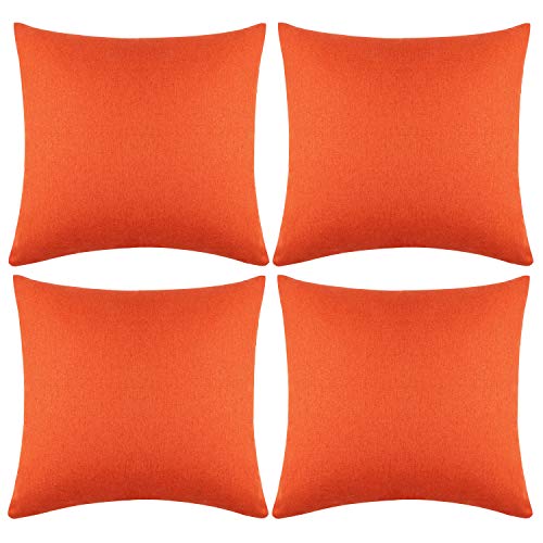 Aneco - Juego de 4 fundas de almohada impermeables para exteriores, decoración de jardín, fundas de almohada cuadradas, para patio, sofá, tienda, balcón y sofá